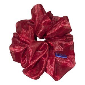 3/$12 Large red organza scrunchie elegant hair accessory weddings, anniversary